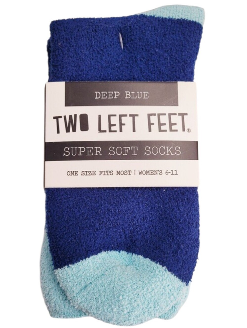 Two Left Feet Sock Co. Deep Blue Super Soft Socks   Women's 6 - 11